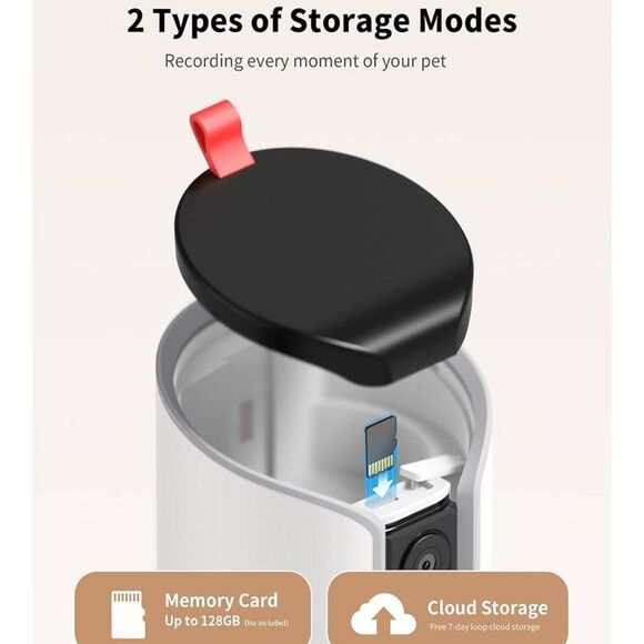 TKENPRO 2K Pet Camera Treat Dispenser, 360°View Dog Camera - Picture 4 of 7